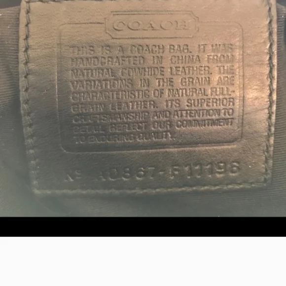 Coach Hampton F11196 Black Leather Bag Purse - Picture 8 of 10